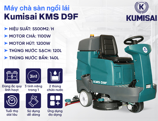 Máy chà sàn ngồi lái Kumisai KMS D9F - 2